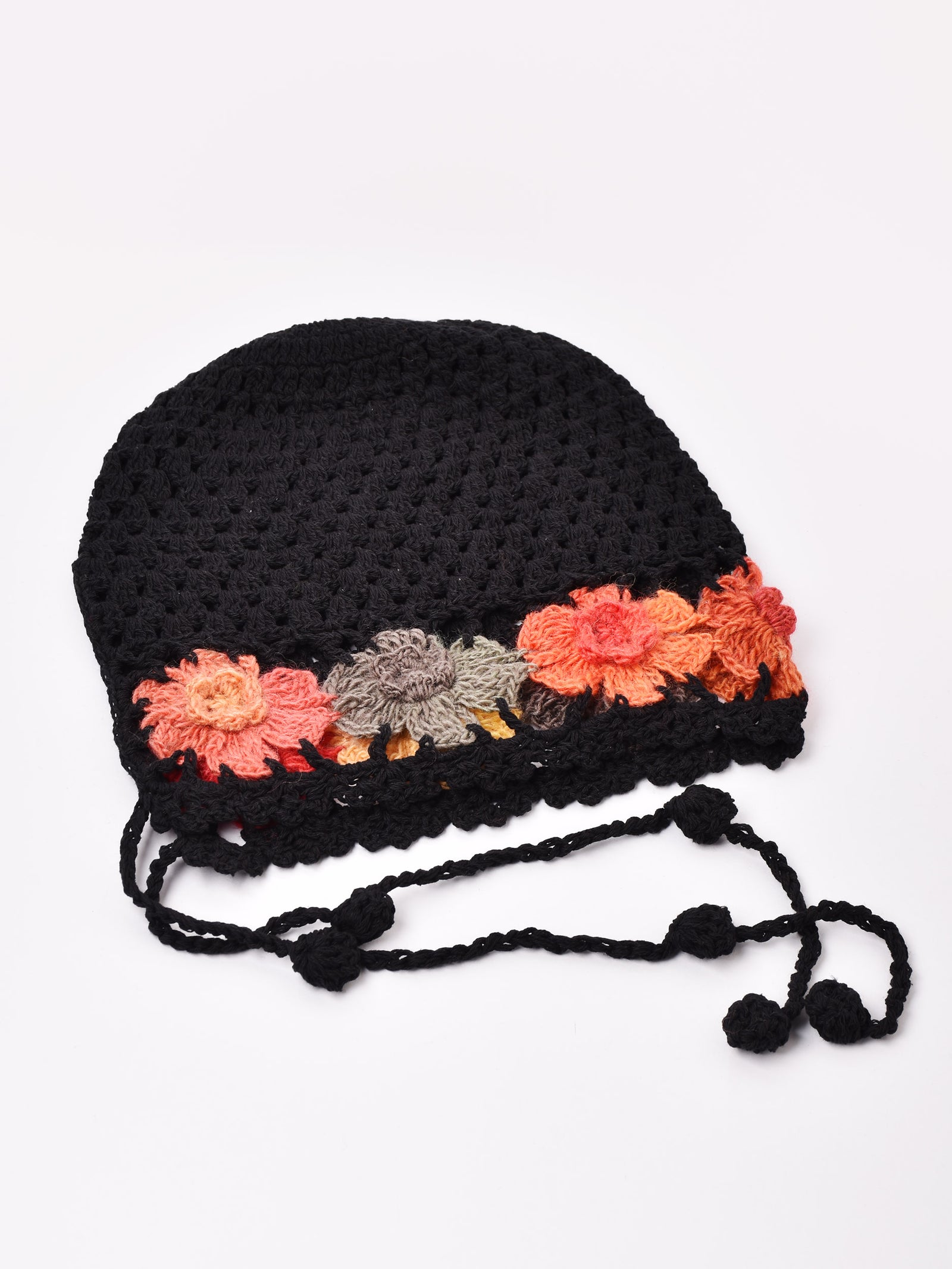 2色展開】フラワークロシェ ニットキャップ – 古着屋Top of the