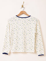 【2色展開】Elcamino 花柄 ワッフル ロングスリーブTシャツ