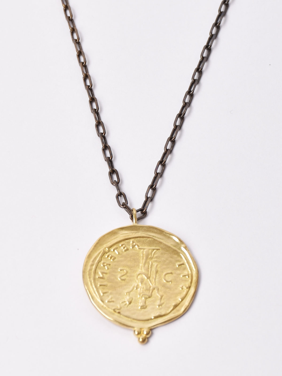 ⑩1900s'アンティークブルドックネックレス ブローチ チョッパー 古着 USA製アメリカBALFOUR社OC H.S.カレッジチャームシルバー