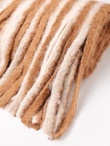 【3色展開】フリンジ ストライプ柄 マフラー