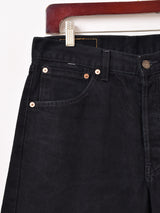 スペイン製 00's "Levi's" 522 02 先染め ブラックデニムパンツ W34