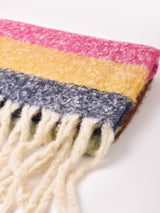 【2色展開】大判 カラフル マルチボーダー ストール