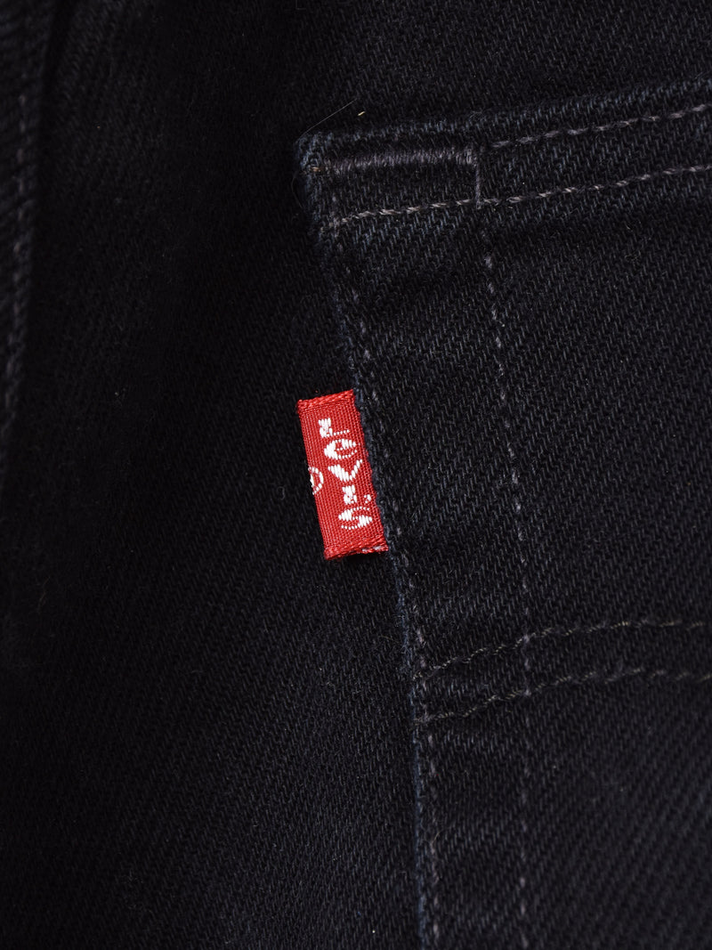 スペイン製 00's "Levi's" 522 02 先染め ブラックデニムパンツ W34