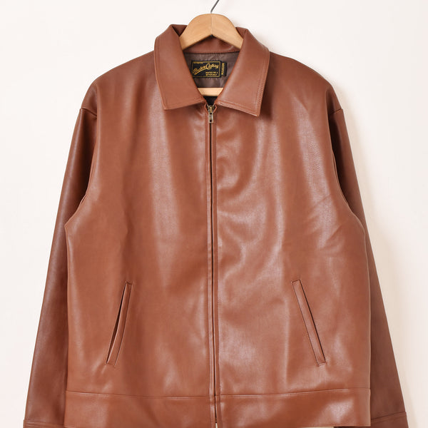 Backers フェイクレザー ジップアップジャケット – 古着屋Top of the