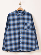 【4色展開】Backers ウール シャドウチェック 長袖シャツ