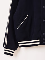 パッチ刺繍 ラインデザイン スタジアムジャケット