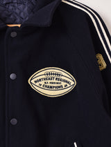 パッチ刺繍 ラインデザイン スタジアムジャケット