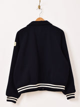 パッチ刺繍 ラインデザイン スタジアムジャケット