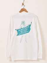 【2色展開】 プリント ロングスリーブTシャツ「OH HAPPY DAYS」
