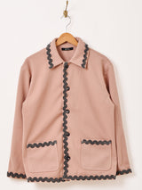 【2色展開】Meridian ヴィンテージ風 テープ刺繍 ジャケット
