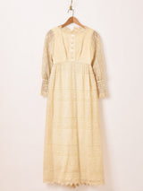 70's Made in USA "Emma Domb" レース ロングドレス