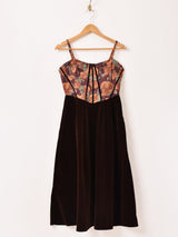 【2色展開】Meridian ベロア コルセット キャミソールワンピース