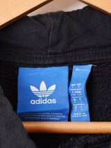 "adidas" プリント スウェットパーカー