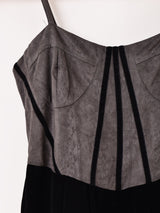 【2色展開】Meridian ベロア コルセット キャミソールワンピース