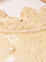 70's Made in USA "Emma Domb" レース ロングドレス