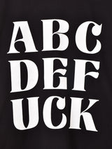 【2色展開】 プリント ロングスリーブTシャツ「ABCDEFUCK」