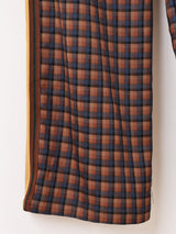 【2色展開】Meridian チェック柄 レイヤードフリル ロングパンツ