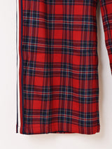 【2色展開】Meridian チェック柄 レイヤードフリル ロングパンツ