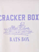 【2色展開】 プリント ロングスリーブTシャツ「CRACKER BOX」