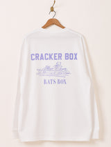 【2色展開】 プリント ロングスリーブTシャツ「CRACKER BOX」