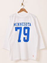 【2色展開】 プリント フットボールTシャツ「MINNESOTA」