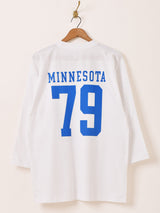 【2色展開】 プリント フットボールTシャツ「MINNESOTA」