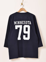 【2色展開】 プリント フットボールTシャツ「MINNESOTA」