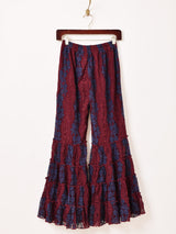 Meridian 2カラーレース フリルヘム ロングパンツ