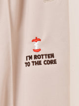 刺繍入り トラックパンツ「I'M ROTTEN TO THE CORE」