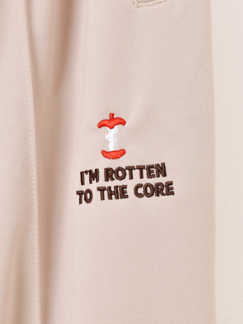vintage  トラックパンツ ロゴ入り 古着 刺繍入り トラックパンツ「I'M ROTTEN TO THE CORE」 – 古着屋Top of