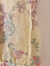 70's Made in USA "GUNNE SAX" レース 花柄 長袖ワンピース
