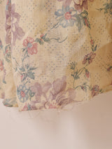 70's Made in USA "GUNNE SAX" レース 花柄 長袖ワンピース