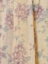70's Made in USA "GUNNE SAX" レース 花柄 長袖ワンピース