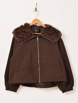 【2色展開】Meridian ビッグファーカラー ジャケット