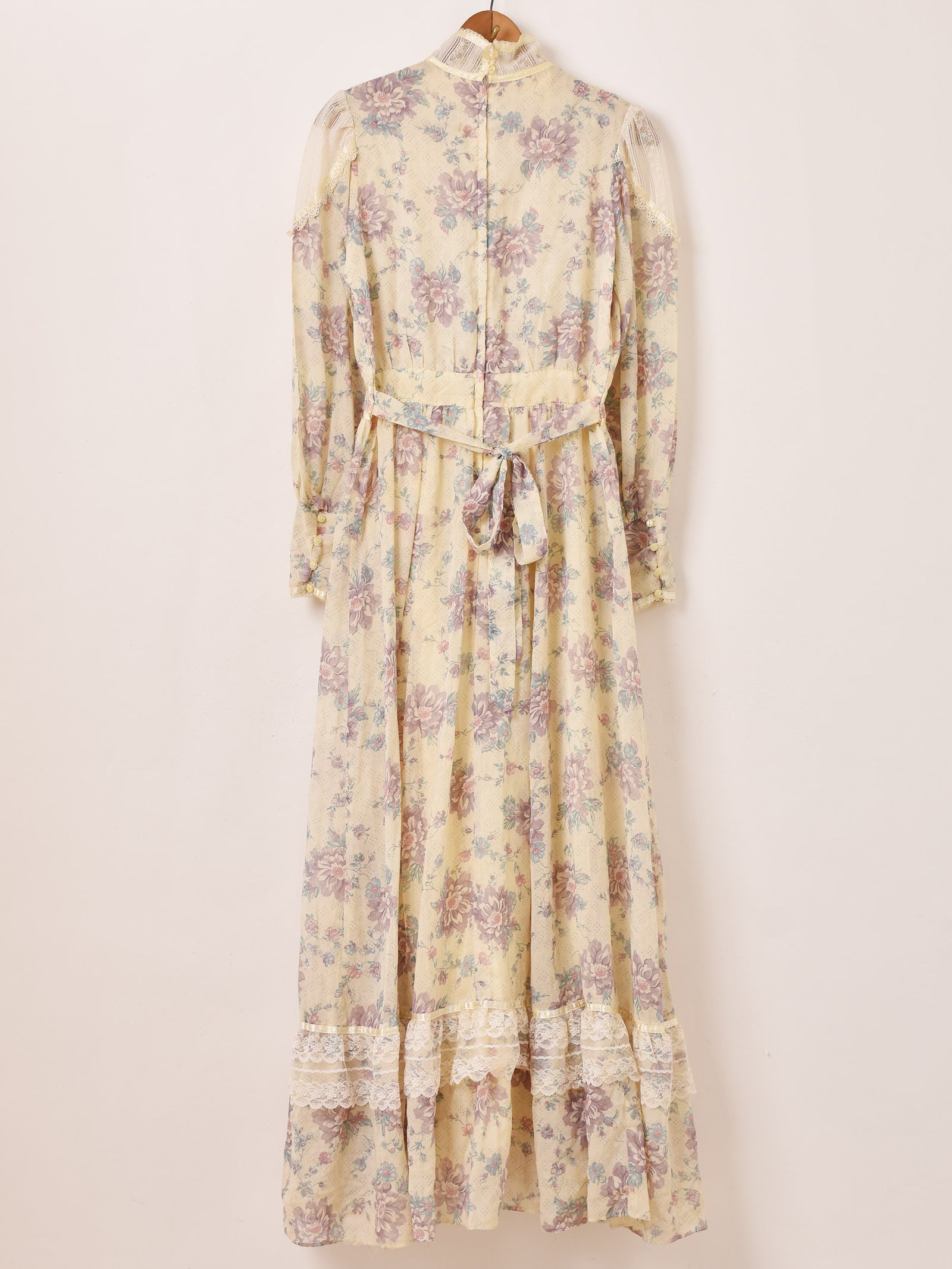 GUNNE SAX 花柄ロングワンピース ヴィンテージ古着　ガニーサックス 70's Made in USA 
