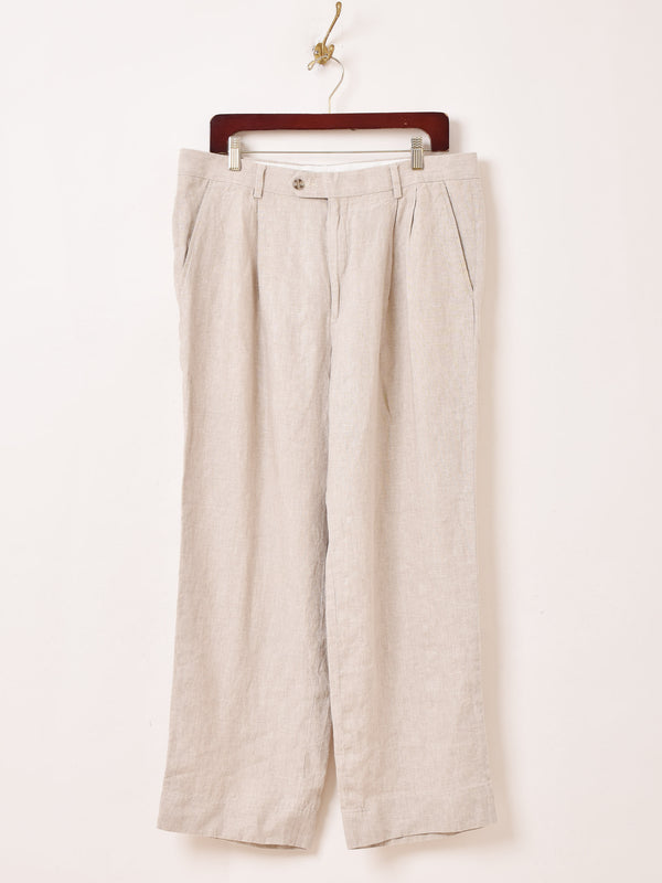 "Paul Fredrick" リネン スラックス W36