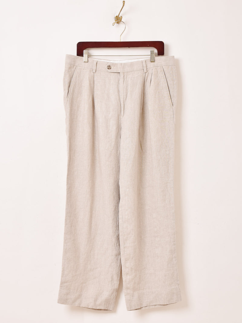 "Paul Fredrick" リネン スラックス W36