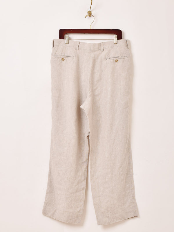 "Paul Fredrick" リネン スラックス W36