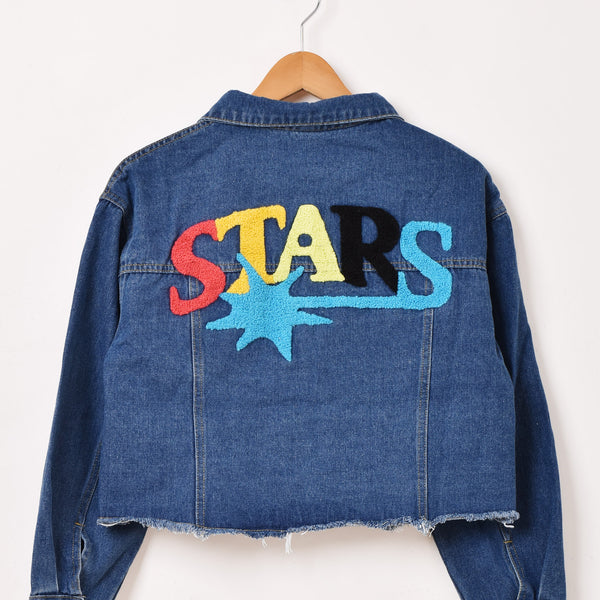 レア美品❗️トミージーンズ　デニムジャケット　裏地派手柄　バックロゴ刺繍　M レア美品❗️トミージーンズ デニムジャケット 裏地派手柄