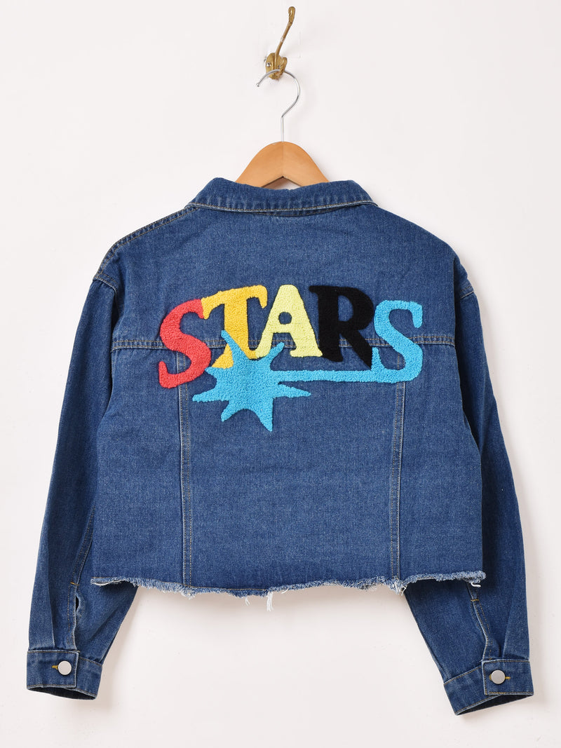 バック刺繍 デニムジャケット「STARS」