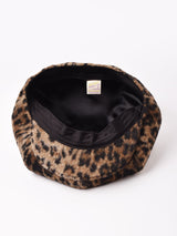 レオパード柄 フランネル キャスケット