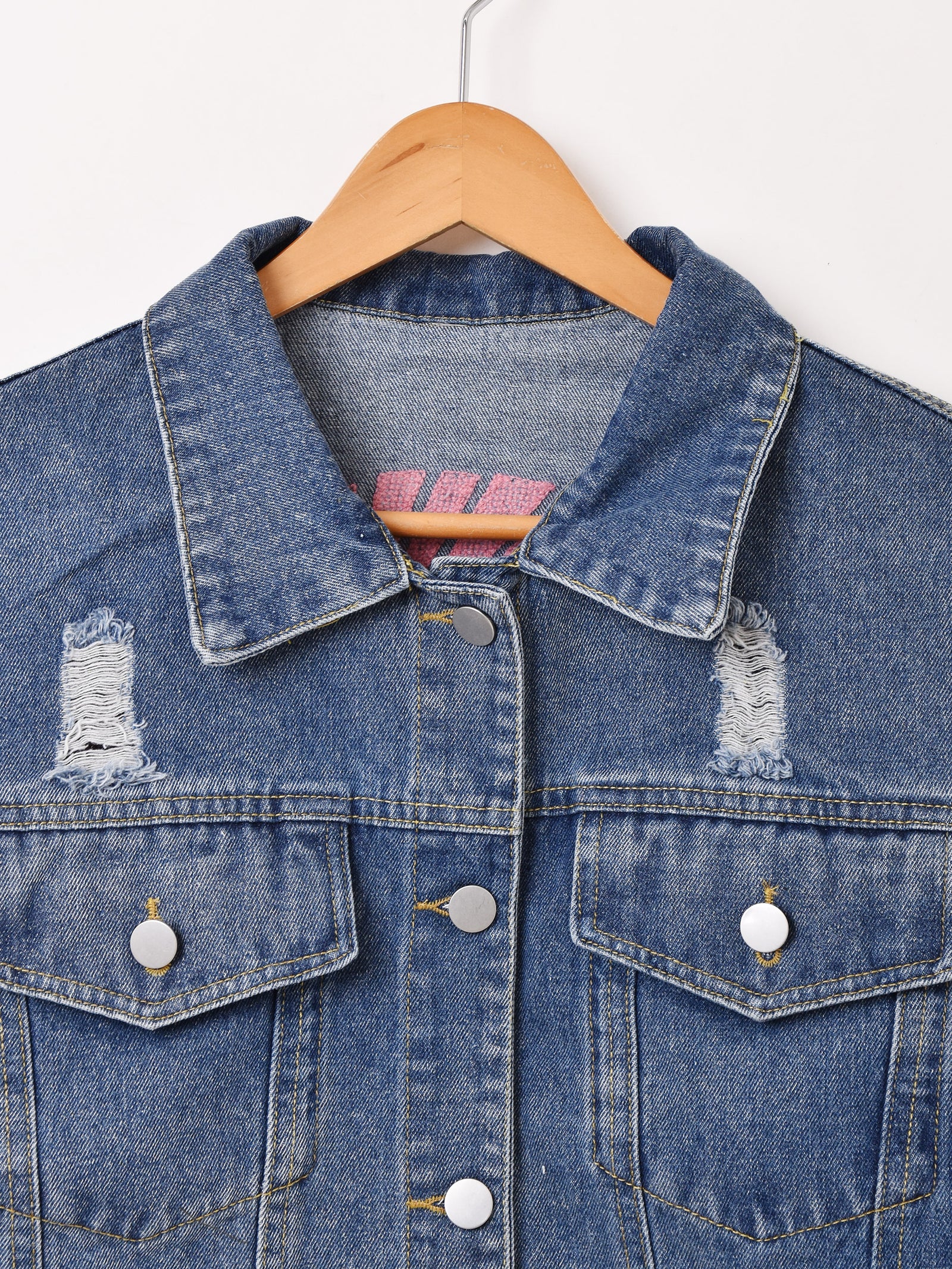 Supplier クロス刺繍 デニムジャケット バック刺繍 デニムジャケット「HERE COMES THE SUN」 – 古着屋