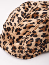 レオパード柄 ベロア ハンチング