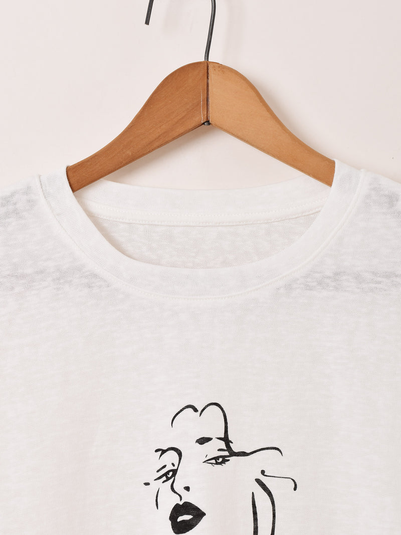 Woman イラスト プリントTシャツ – 古着屋Top of the Hillのネット通販