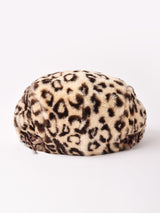 レオパード柄 フェイクファー ハンチング