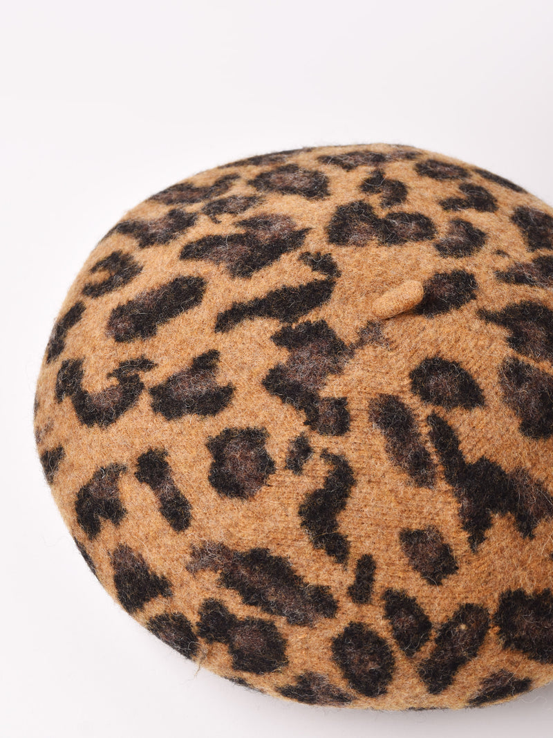 2色展開】レオパード柄 ニットベレー – 古着屋Top of the Hillのネット