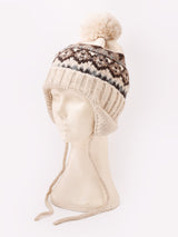 【3色展開】ノルディック柄 イヤーマフ ニットキャップ