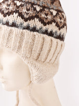 【3色展開】ノルディック柄 イヤーマフ ニットキャップ