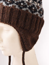 【3色展開】ノルディック柄 イヤーマフ ニットキャップ