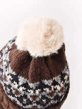 【3色展開】ノルディック柄 イヤーマフ ニットキャップ